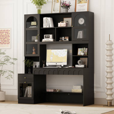 Loon Peak Lapierre Corner Solid Wood Armoire Desk Reviews Wayfair